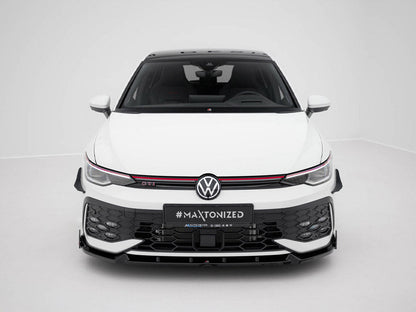 Maxton Design - Front Splitter V.2 + Flaps Volkswagen Golf GTI / GTE / R-Line Mk8 Facelift