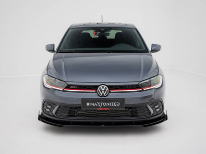 Maxton Design -  Street PRO Front Splitter + Flaps Volkswagen Polo GTI Mk6 Facelift