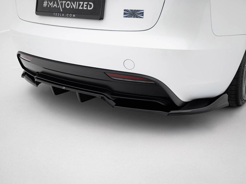 Maxton Design - Rear Splitter (Vertical Bars) V.1 Tesla Model 3 Performance Mk1 Facelift