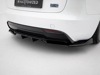 Maxton Design - Rear Splitter (Vertical Bars) V.1 Tesla Model 3 Performance Mk1 Facelift