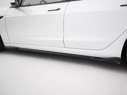 Maxton Design - Side Skirts Diffusers V.1 Tesla Model 3 Performance Mk1 Facelift