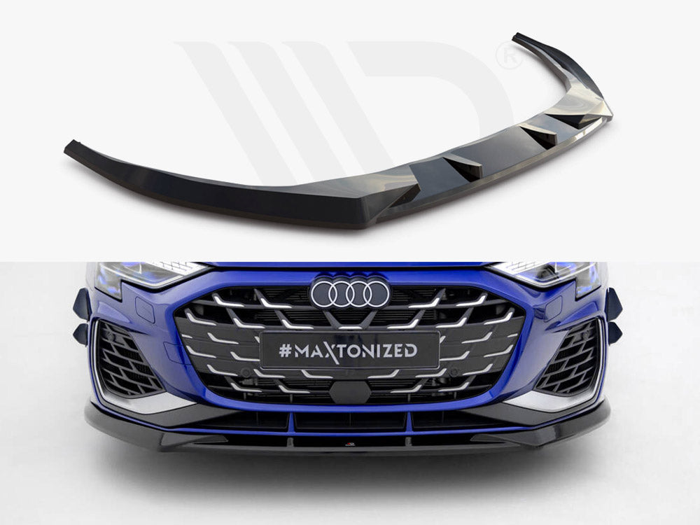 Maxton Design -  Front Splitter V.1 Audi A3 S-Line Sedan / S3 Sedan 8Y Facelift
