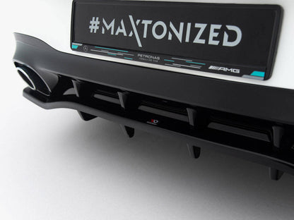 Maxton Design - Rear Splitter (Vertical Bars) Mercedes-AMG CLA 35 / 45 Coupe / Shooting Brake C118 Facelift / X118 Facelift