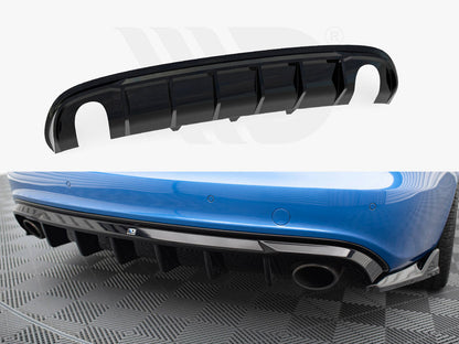 Maxton Design - Rear Valance Audi A4 S-Line Sedan B8 (Version with single exhaust tips on both sides)