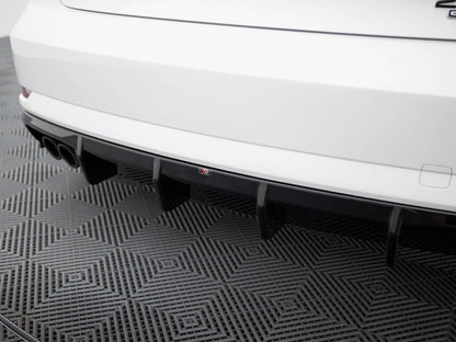 Maxton Design - Rear Valance Audi A3 Sedan 8V Facelift (Version with dual exhaust tips on one side)