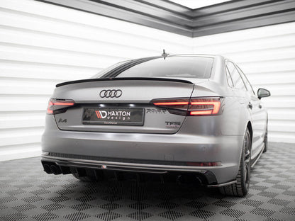 Maxton Design - Rear Valance Audi A4 S-Line B9 (Version with dual exhaust tips on one side)