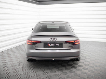Maxton Design - Rear Valance Audi A4 S-Line B9 (Version with dual exhaust tips on one side)