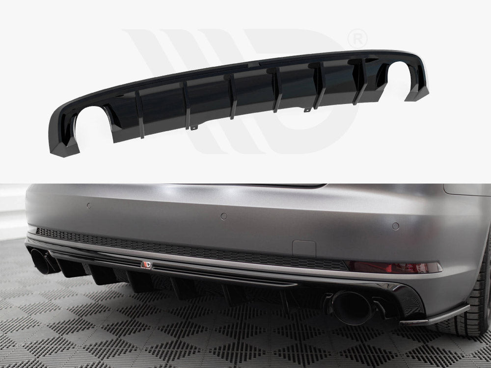 Maxton Design - Rear Valance Audi A4 S-Line B9 (Version with single exhaust tips on both sides)