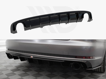 Maxton Design - Rear Valance Audi A4 S-Line B9 (Version with single exhaust tips on both sides)