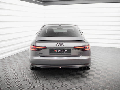Maxton Design - Rear Valance Audi A4 S-Line B9 (Version with single exhaust tips on both sides)