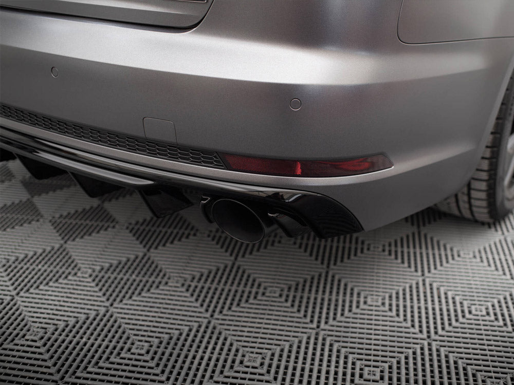 Maxton Design - Rear Valance Audi A4 S-Line B9 (Version with single exhaust tips on both sides)