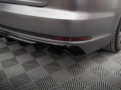Maxton Design - Rear Valance Audi A4 S-Line B9 (Version with single exhaust tips on both sides)
