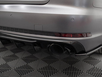 Maxton Design - Rear Valance Audi A4 S-Line B9 (Version with single exhaust tips on both sides)