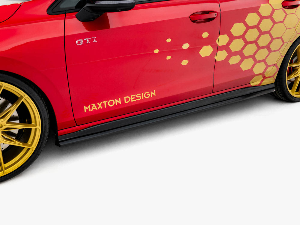 Maxton Design - Side Skirts Diffusers V.2 Volkswagen Golf GTI Clubsport Mk8 Facelift