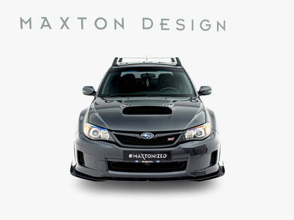 Maxton Design -  Street PRO Front Splitter + Flaps Subaru Impreza WRX STI Mk3 Facelift
