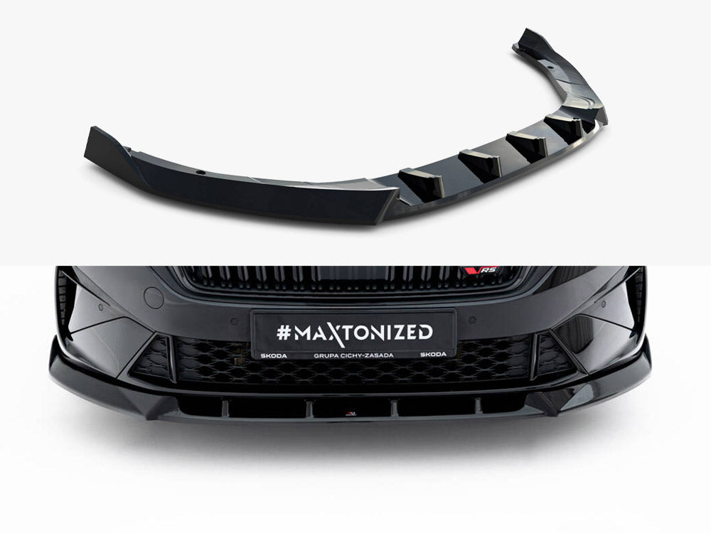 Maxton Design - Front Splitter V.2 Skoda Octavia RS Liftback / Estate Mk4 Facelift
