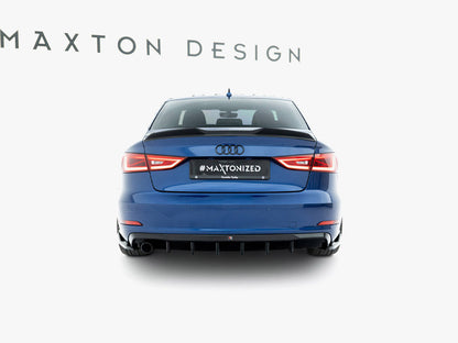 Maxton Design - Rear Valance Audi A3 Sedan 8V (Version with single exhaust tips on one side)