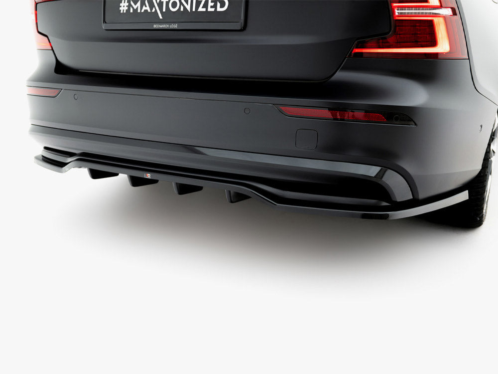 Maxton Design - Rear Splitter (Vertical Bars) Volvo S60 / V60 R-Design Mk3 Facelift