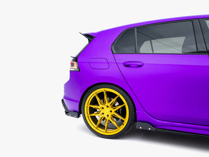 Maxton Design - Rear Side Splitters V.6 + Flaps Volkswagen Golf R Mk8