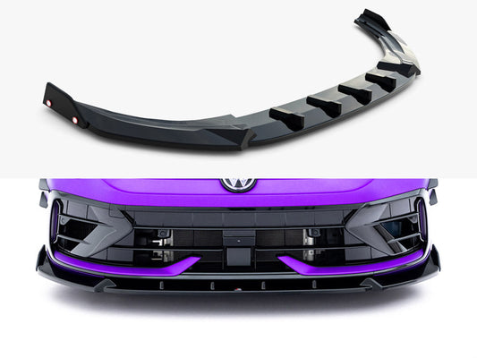Maxton Design - Front Splitter V.3 + Flaps Volkswagen Golf R Mk8 Facelift