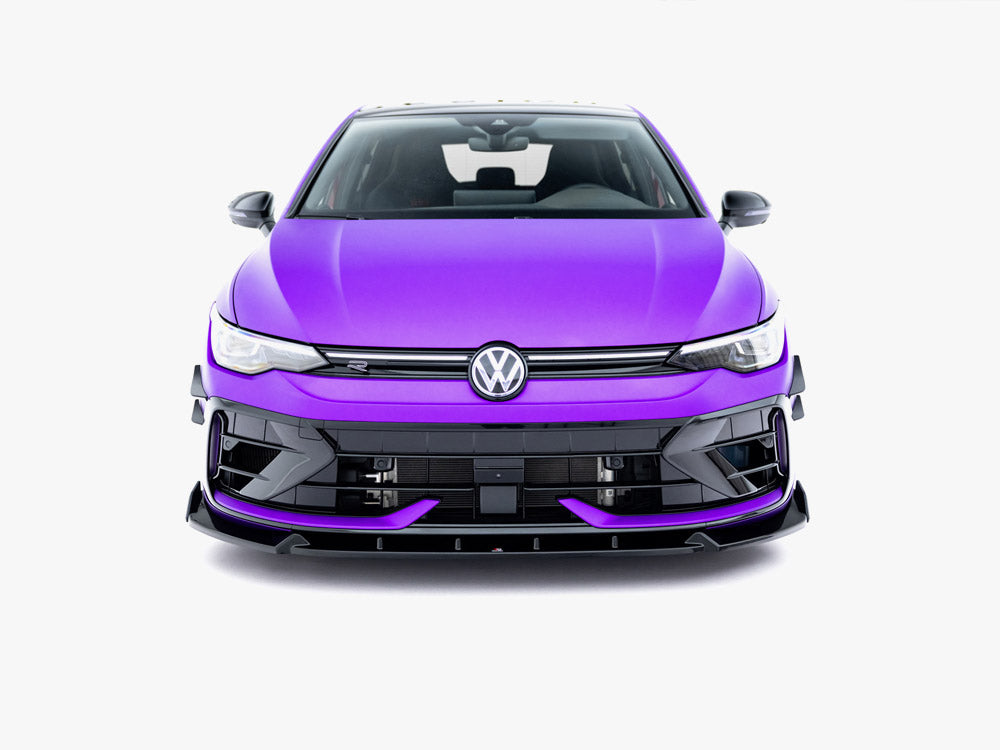 Maxton Design - Front Splitter V.3 + Flaps Volkswagen Golf R Mk8 Facelift