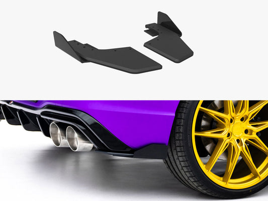 Maxton Design - Street PRO Rear Side Splitters V.2 + Flaps Volkswagen Golf R Mk8 / Mk8 Facelift
