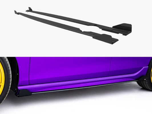 Maxton Design - Street PRO Side Skirts Diffusers + Flaps Volkswagen Golf R Mk8 / Mk8 Facelift