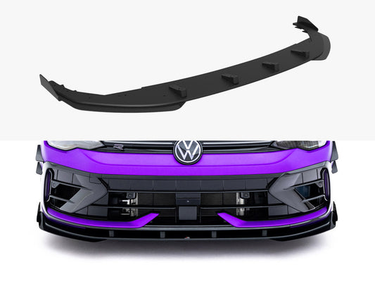 Maxton Design - Street PRO Front Splitter + Flaps Volkswagen Golf R Mk8 Facelift