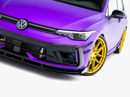 Maxton Design - Street PRO Front Splitter + Flaps Volkswagen Golf R Mk8 Facelift