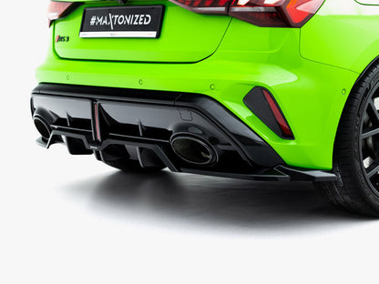 Maxton Design - Rear Splitter (Vertical Bars) V.2 Audi RS3 Sportback 8Y Facelift