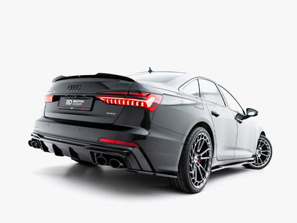Maxton Design -  Rear Valance + Exhaust Ends Imitation Audi A6 S-Line / S6 C8 / C8 Facelift
