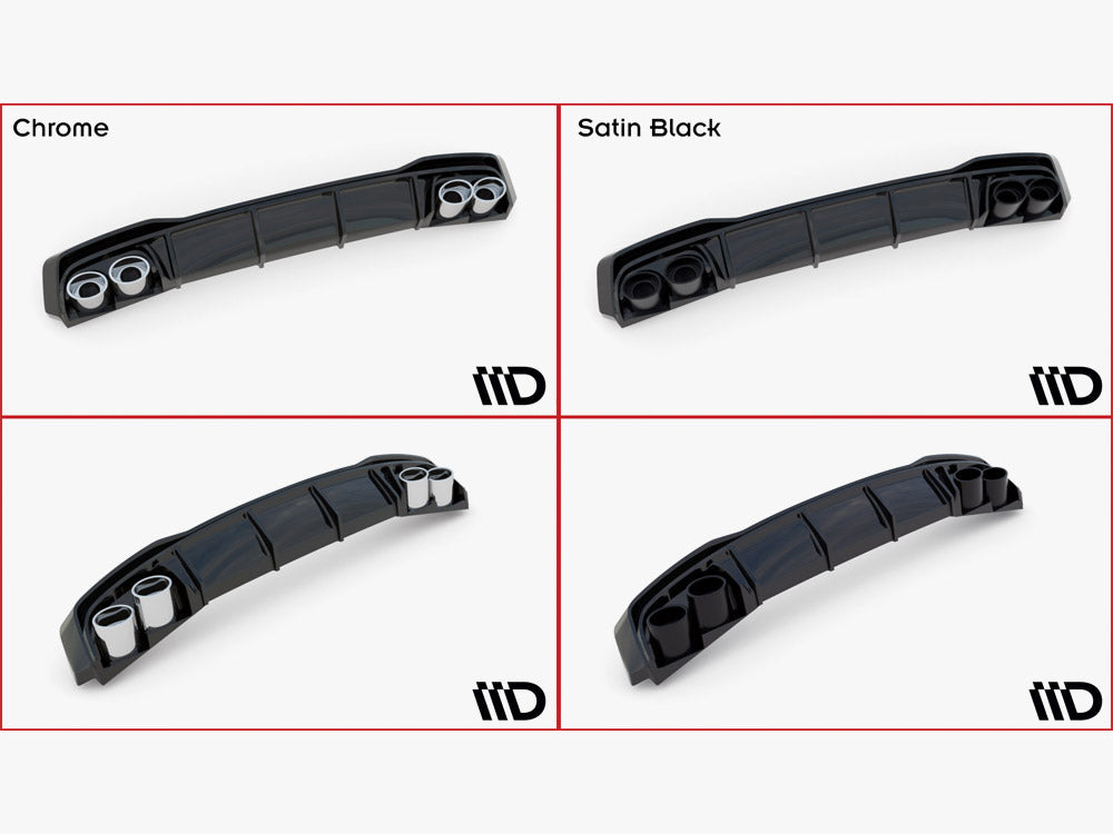 Maxton Design -  Rear Valance + Exhaust Ends Imitation Audi A6 Sedan / Avant C8 / C8 Facelift