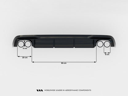 Maxton Design - Rear Valance Audi A5 Sportback 8T Facelift (Version with dual exhausts on both sides)
