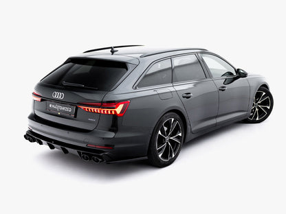 Maxton Design -  Rear Valance + Exhaust Ends Imitation Audi A6 Sedan / Avant C8 / C8 Facelift