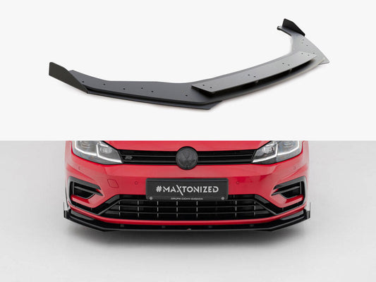 Maxton Design - STREET PRO FRONT SPLITTER + FLAPS VW GOLF 7 R / R-LINE FACELIFT