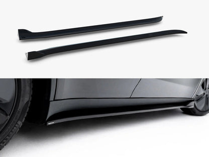 Maxton Design - Side Skirt Diffusers Tesla Model Y Premium Mk1 Facelift