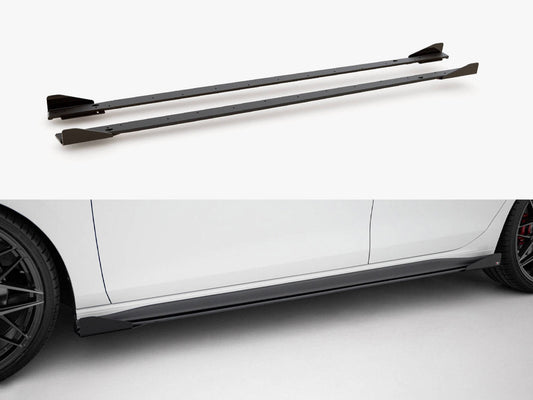 Maxton Design - STREET PRO SIDE SKIRTS DIFFUSERS + FLAPS VOLKSWAGEN GOLF GTI / GTE / GTI CLUBSPORT / R-LINE MK8