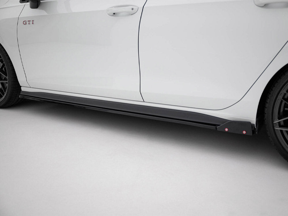 Maxton Design - SIDE SKIRTS DIFFUSERS V.2 + FLAPS VOLKSWAGEN GOLF GTI / GTE / GTI CLUBSPORT / R-LINE MK8