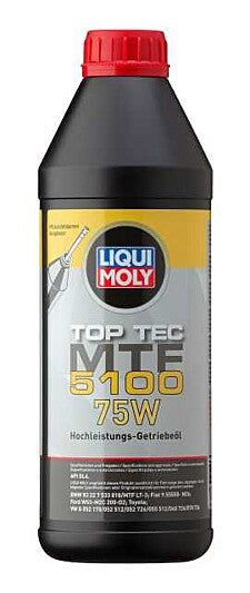 Liqui Moly Top Tec MTF 5100 75W 1L Manual Gearbox/Transaxle Oil – Manual Transmission Fluid, Synchromesh-Friendly 75W Gear Oil – Smooth Cold Shifts, Wear Protection – PN 20842 – For Audi BMW VW Ford SEAT Skoda Fiat – 1 Litre