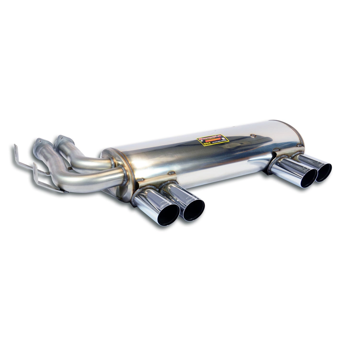 Supersprint 043926 Gen 2 Sport Rear Silencer/Muffler Back Box Axle-Back Exhaust for BMW E46 M3 S54 3.2 (1999-2006) Coupe & Convertible, 80mm Quad Tailpipes, T304 Stainless Steel Performance Rear Section