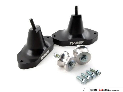 Turner Motorsport Solid Billet Aluminium (Aluminum) Engine/Motor & Transmission/Gearbox Mount Kit for BMW E8x E9x - E82 E87 E88 E90 E91 E92 E93 - 1 Series & 3 Series - Performance Race/Track Zero-Deflection Drivetrain Mounts | CNC 6061-T6 | USA Made