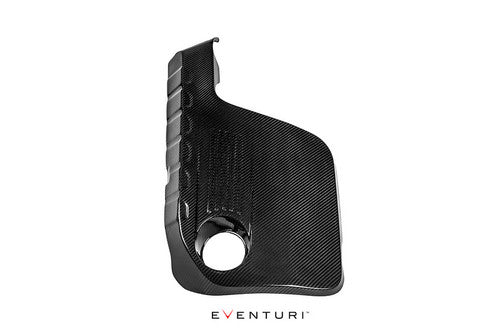Eventuri Carbon Fibre (Carbon Fiber) Engine Top Cover / Motor Shroud for BMW M3 F80 & M4 F83 (F8X S55) - Prepreg Carbon, Direct-Replacement Underbonnet/Underhood Engine Bay Dress-Up, OEM+ Upgrade