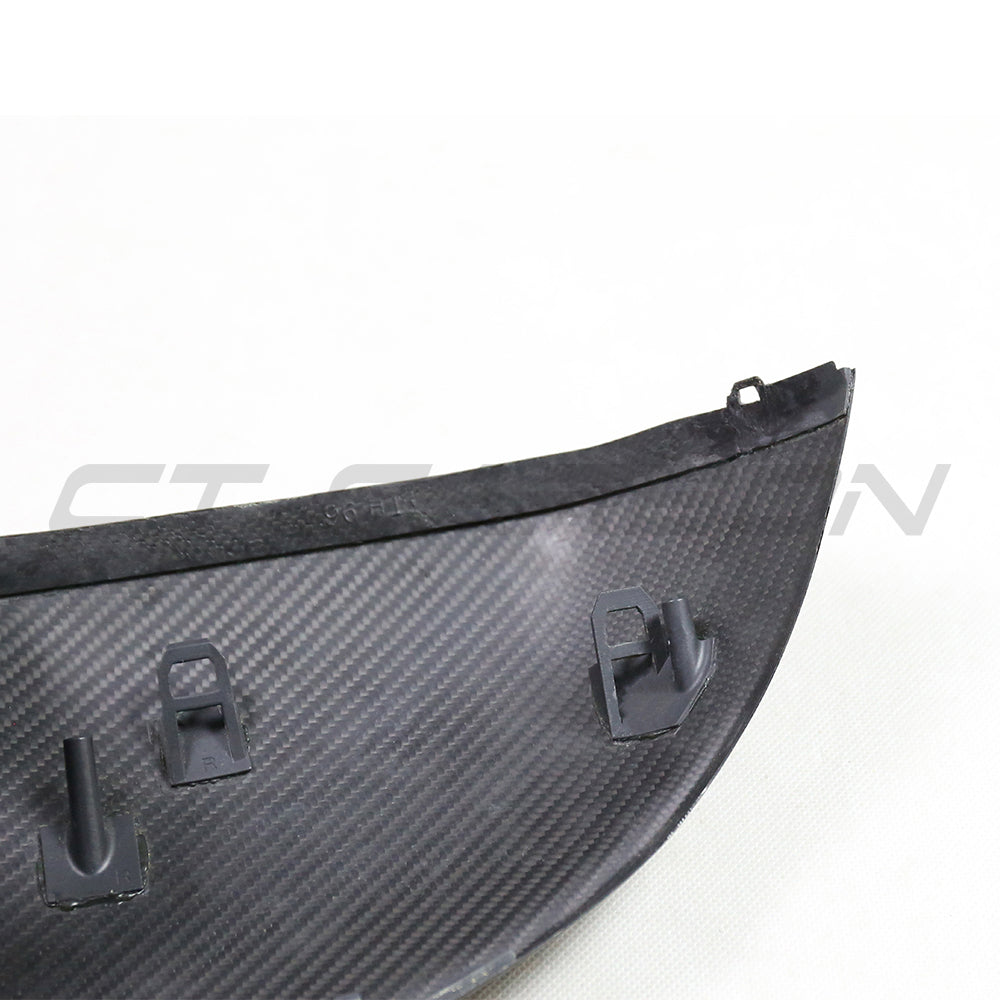 Audi Q8 SQ8 RSQ8 & Lamborghini Urus Carbon Fibre/Fiber Wing Mirror Caps - Side Mirror Covers Shells, CT Carbon Pre-Preg OE-Fit Replacement Housings - Lane Assist/Side Assist Blind Spot Compatible (Urus 2019+, Q8 2020+)