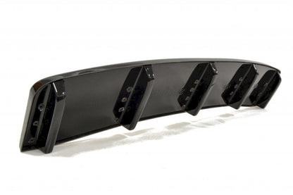 Maxton Design - CENTRAL REAR SPLITTER AUDI A7 S-LINE (FACELIFT) (WITH VERTICAL BARS) (2014-2018)