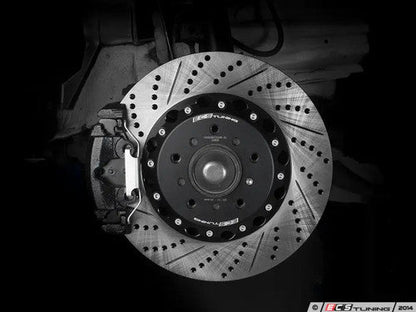 ECS Tuning Front CSL Big Brake Kit 345x28mm for BMW E36 M3 & Z3 M - E46 M3 CSL 2-Piece 345mm Drilled/Slotted Rotors with Caliper Relocation Brackets