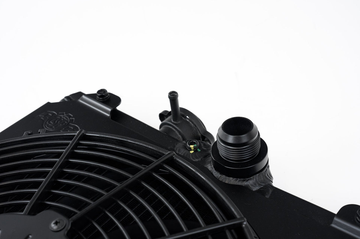 CSF Universal Half Radiator - Evo 7/8/9 / 92-00 Civic - w/ SPAL Fan & Shroud - Black