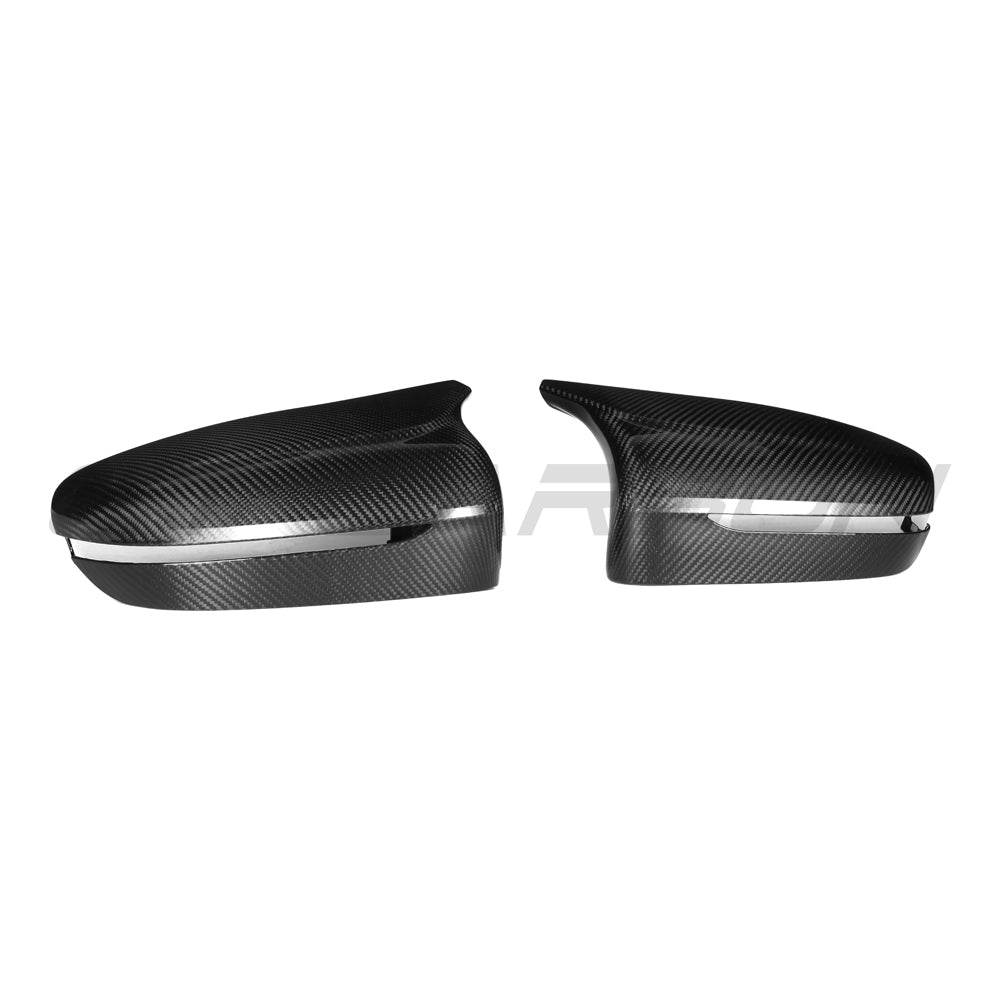 BMW M5 F90 2018-2023 Dry Carbon Fibre Mirror Caps/Covers (RHD) – Gloss Pre-Preg OEM-Style Replacement Housings by CT Carbon – Wing/Side Door Mirror Shells for M5 & M5 Competition UK Right-Hand Drive