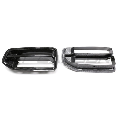 BMW M2 G87 2023+ Carbon Fibre (Carbon Fiber) Kidney Grille/Grill – CT Carbon Dry Pre-Preg Front Radiator/Nose Grill Direct Replacement Set