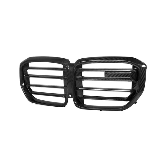 BMW X5 G05 LCI Facelift & X5M F95 LCI 2023+ Gloss Carbon Fibre/Carbon Fiber Front Kidney Grille/Grill Set - Pre-Preg Radiator Grille Upgrade, M Performance Style OEM+ Replacement by CT Carbon