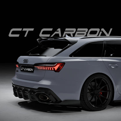Audi RS6 C8 Avant Carbon Fibre Body Kit by CT Carbon – Complete Aero Styling Package 2019+ (Front Lip Splitter, Side Skirts, Rear Diffuser, Boot Lip Spoiler) | RS6 Estate Wagon Exterior Kit | Pre-Order UK